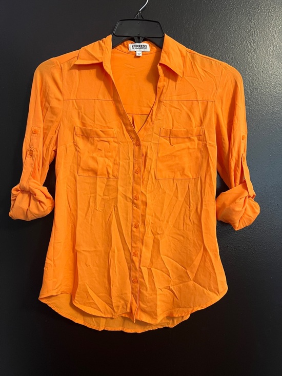 Express Tops - EXPRESS Portofino Bright Pink Button-Down Shirt